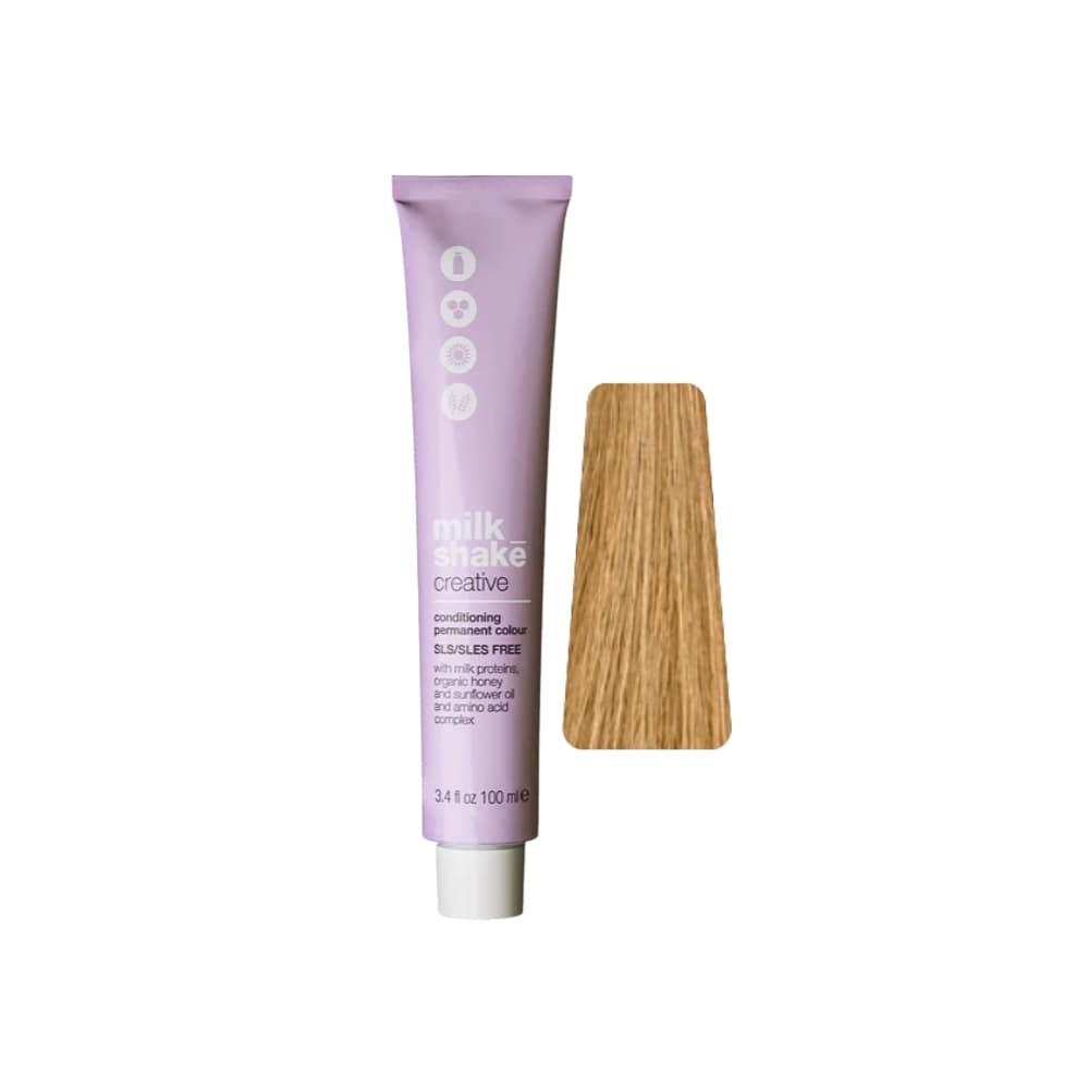 milk_shake Creative Permanent Colour 8NN Intense Light Blond (8.0) 100 ml tube with swatch