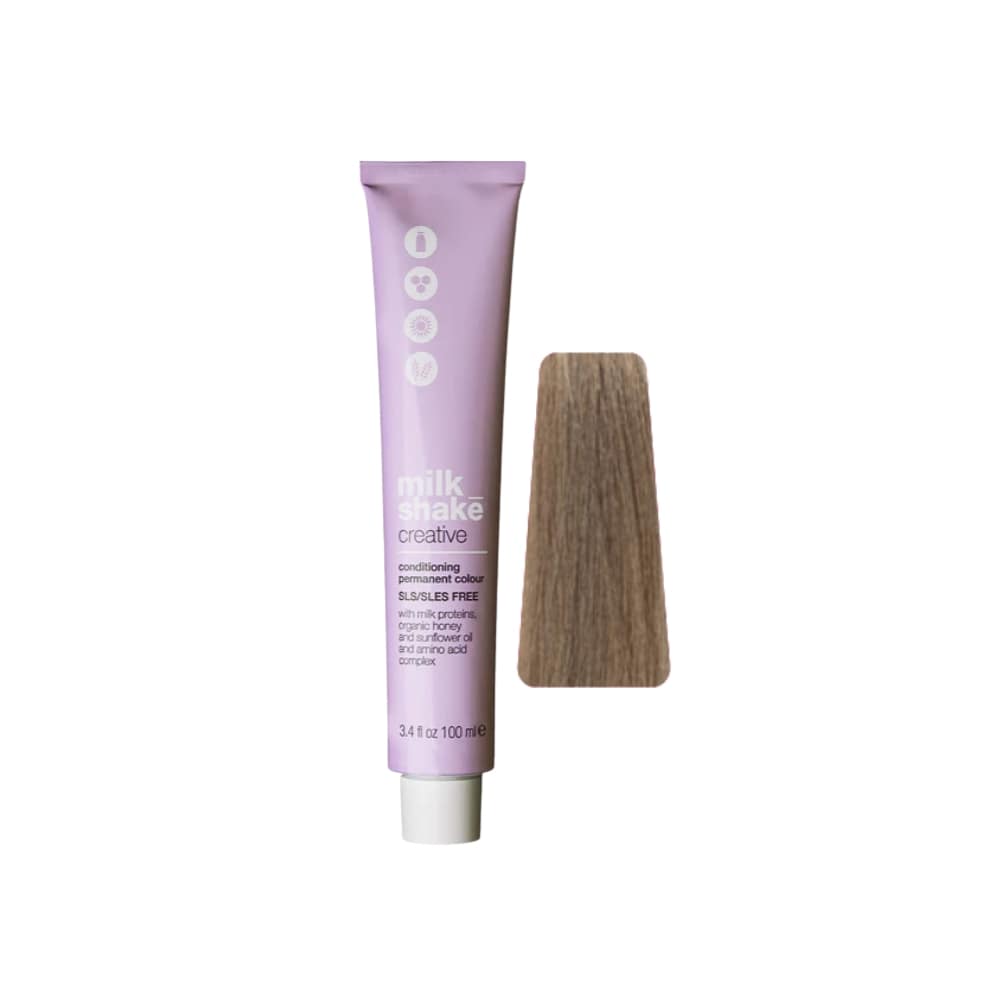 milk_shake Creative Permanent Colour 8N+ Light Blond (8.00) 100 ml tube with swatch