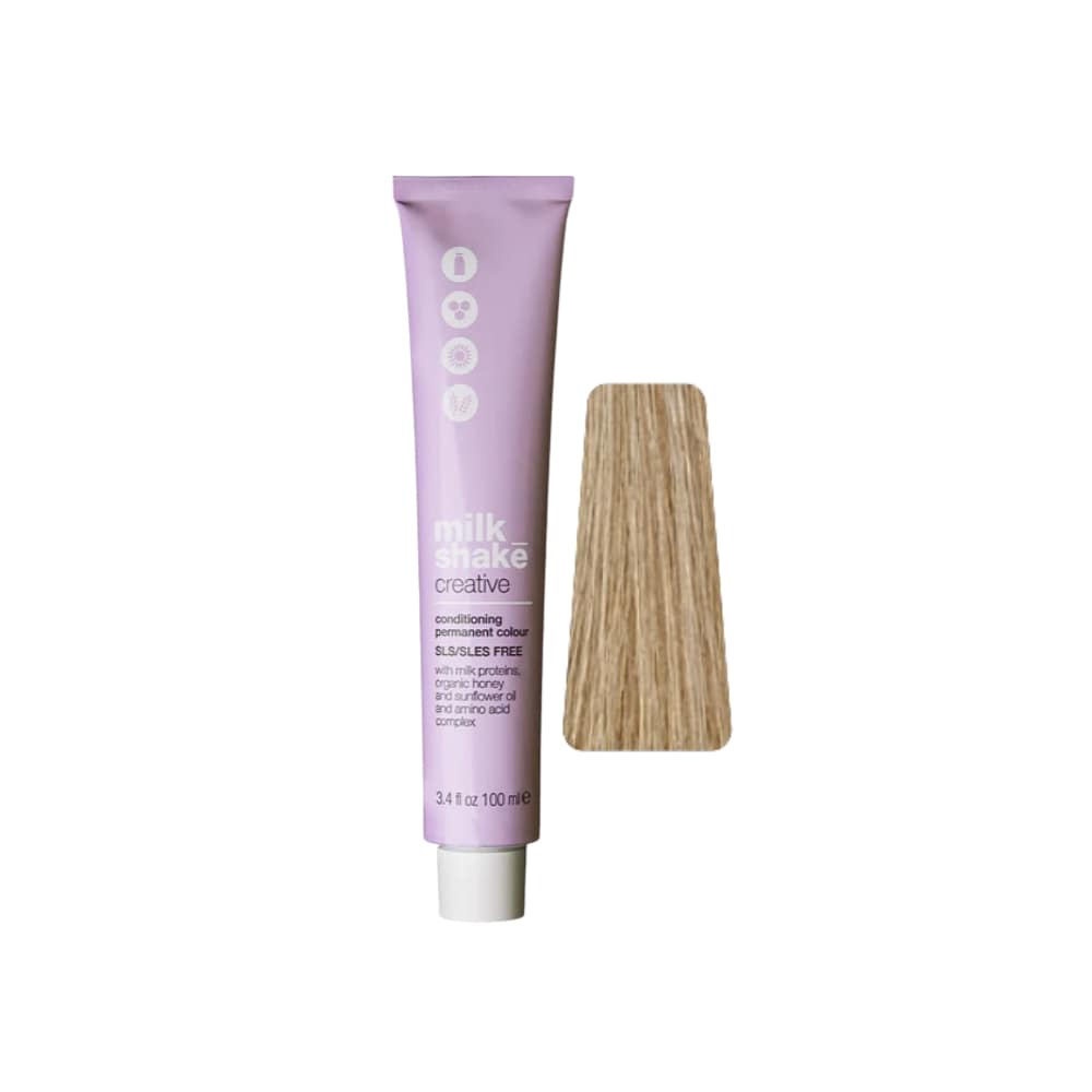 milk_shake Creative Permanent Colour 8NA Natural Ash Light Blond (8.01) 100 ml tube with swatch