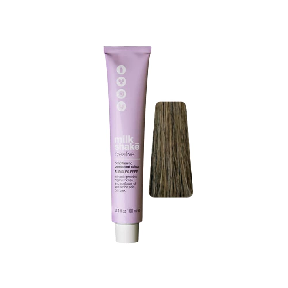 milk_shake Creative Permanent Colour 7A Ash Medium Blond (7.1) 100 ml tube with swatch