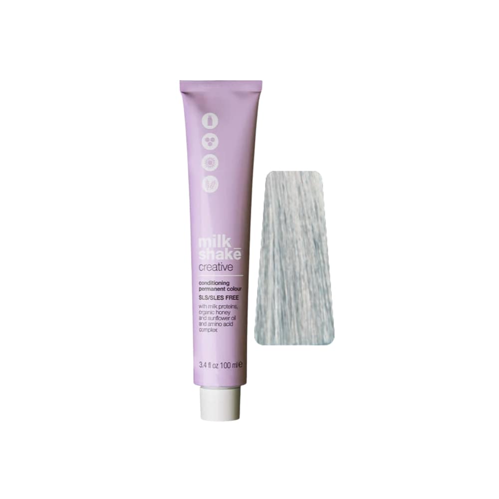 milk_shake Creative Permanent Colour 10AV Violet Platinum Ash Blond (10.17) 100 ml tube with swatch