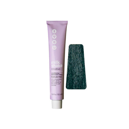 milk_shake Creative Permanent Colour 1AA Intense Ash Black (1.11) 100 ml tube with swatch