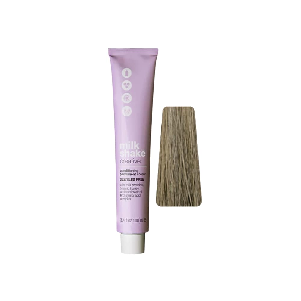 milk_shake Creative Permanent Colour 8AA Intense Ash Light Blond (8.11) 100 ml tube with swatch