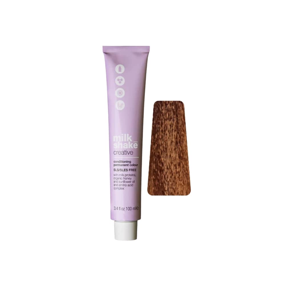 milk_shake Creative Permanent Colour 6G Golden Dark Blond (6.3) 100 ml tube with swatch