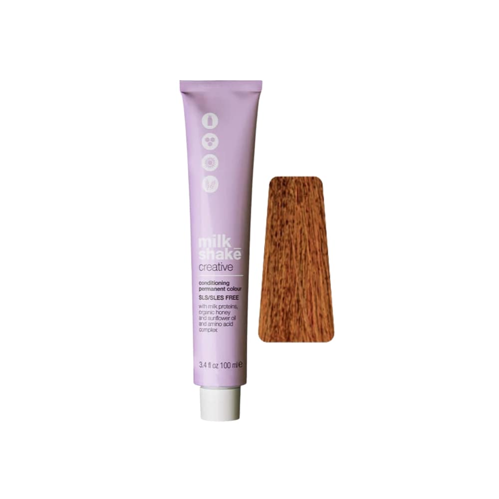 milk_shake Creative Permanent Colour 6GC Golden Copper Dark Blond (6.34) 100 ml tube with swatch