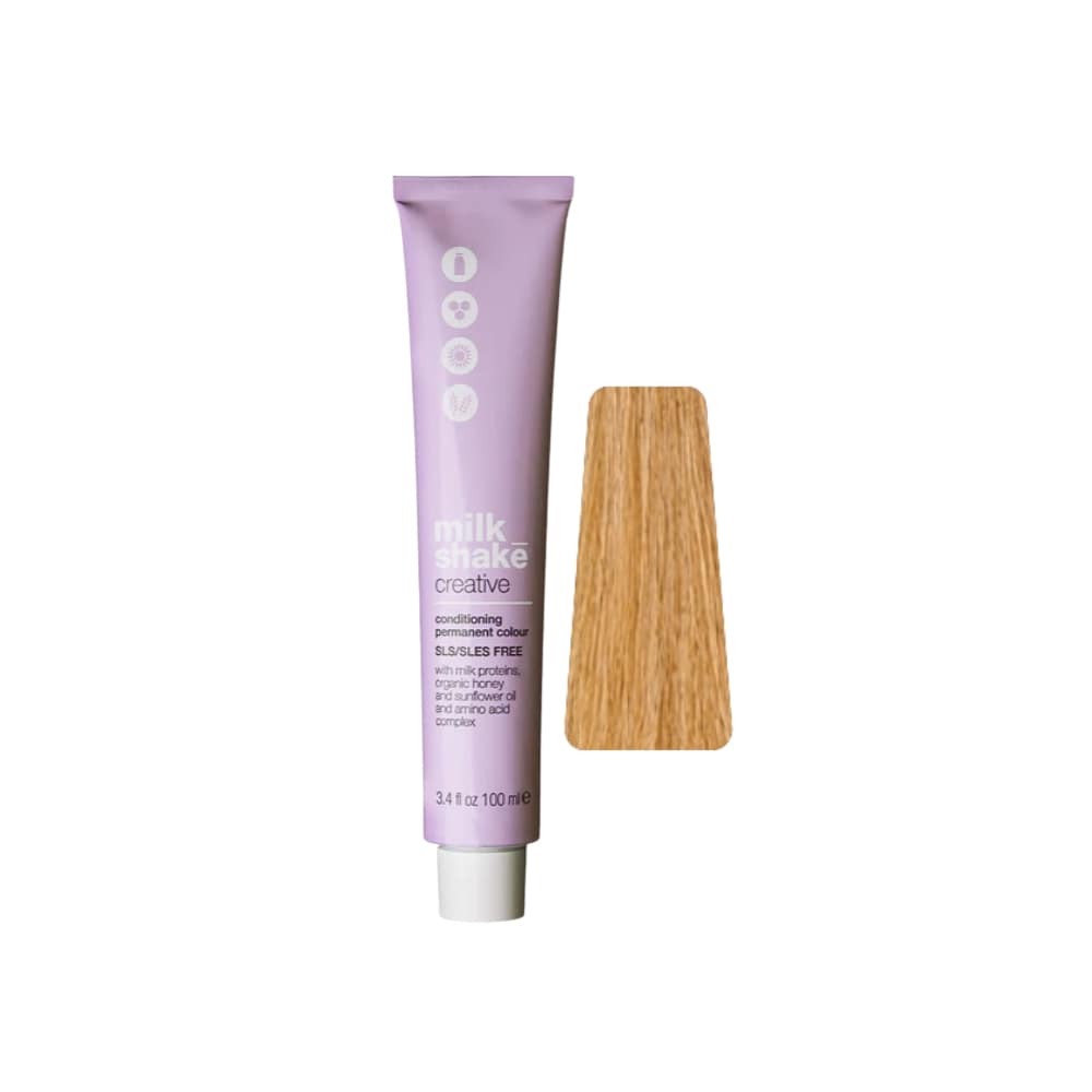 milk_shake Creative Permanent Colour 9G Golden Very Light Blond (9.3) 100 ml tube with swatch