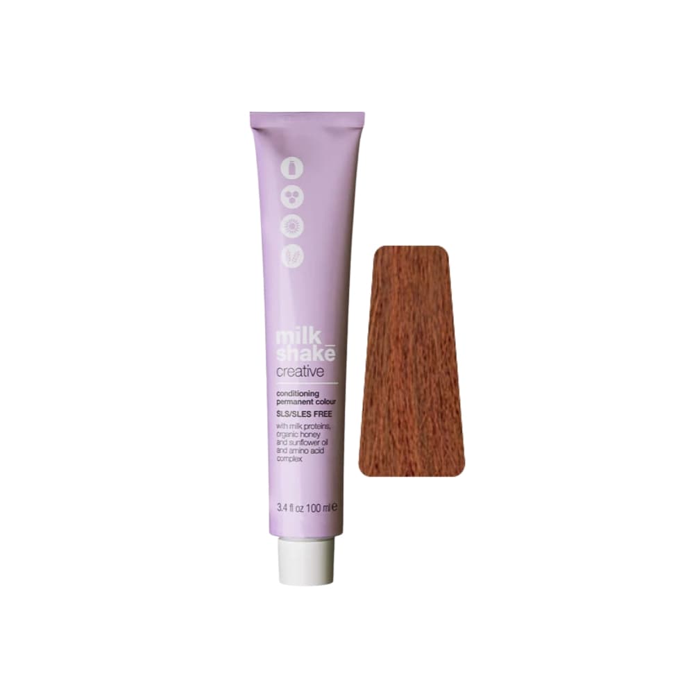 milk_shake Creative Permanent Colour 6CG Copper Golden Dark Blond (6.43) 100 ml tube with swatch