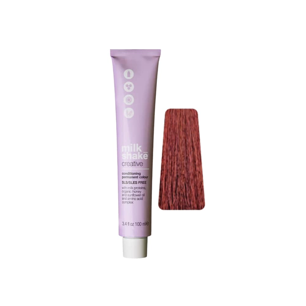 milk_shake Creative Permanent Colour 6MR Mahogany Red Dark Blond (6.56) 100 ml tube with swatch
