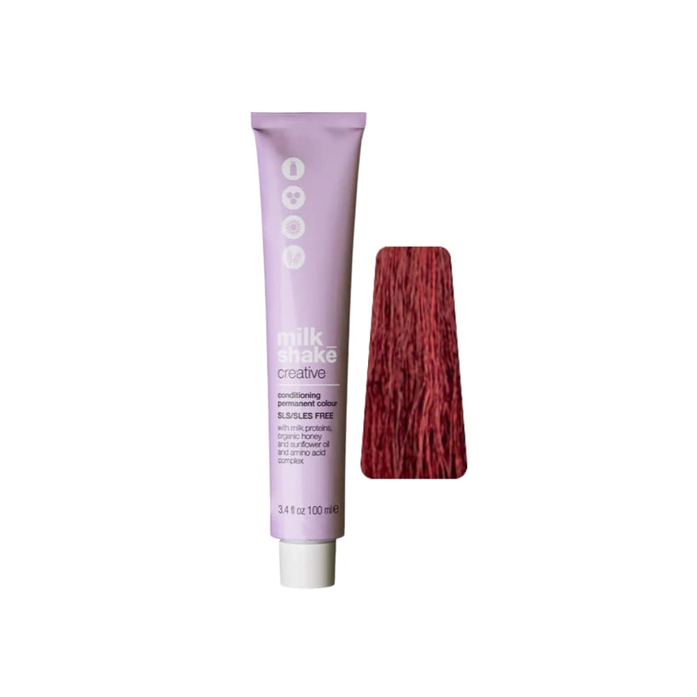 milk_shake Creative Permanent Colour 5RR Intense Red Light Brown (5.66) 100 ml tube with swatch