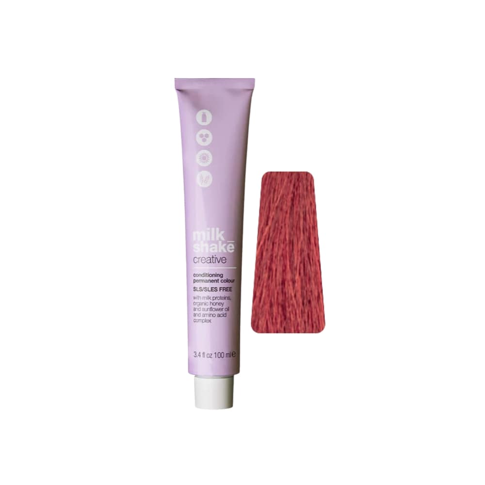 milk_shake Creative Permanent Colour 6RR Intense Red Dark Blond (6.66) 100 ml tube with swatch