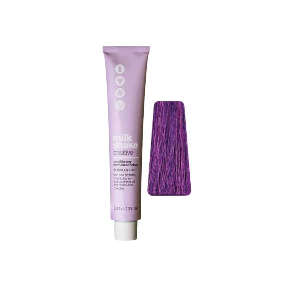 milk_shake Creative Permanent Colour 5VV Intense Violet Light Brown (5.77) 100 ml tube with swatch