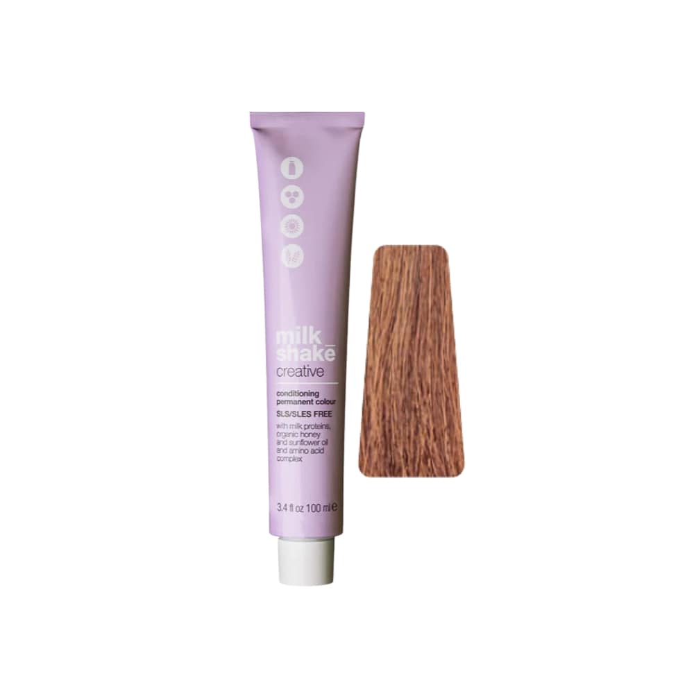 milk_shake Creative Permanent Colour 6CGA Copper Golden Ash Dark Blond (6.431) 100 ml tube with swatch