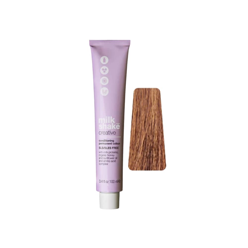 milk_shake Creative Permanent Colour 6CAG Copper Ash Golden Dark Blond (6.413) 100 ml tube with swatch