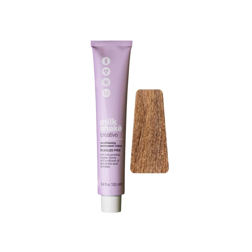 milk_shake Creative Permanent Colour 7GAG Golden Ash Gold Medium Blond (7.313) 100 ml tube with swatch