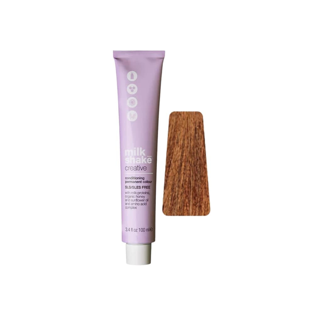 milk_shake Creative Permanent Colour 7AC Ash Copper Medium Blond (7.14) 100 ml tube with swatch