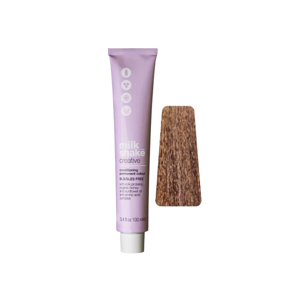 milk_shake Creative Permanent Colour 7GM Golden Mahogany Medium Blond (7.35) 100 ml tube with swatch
