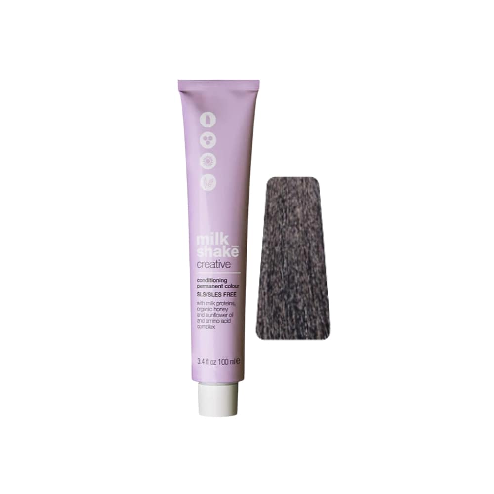 milk_shake Creative Permanent Colour 4GA Golden Ash Medium Brown (4.31) 100 ml tube with swatch