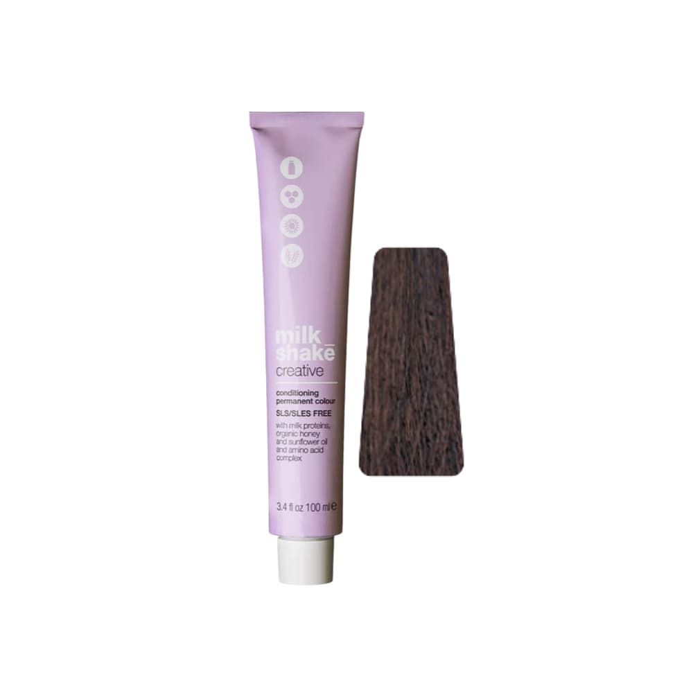 milk_shake Creative Permanent Colour 5AC Ash Copper Light Brown (5.14) 100 ml tube with swatch