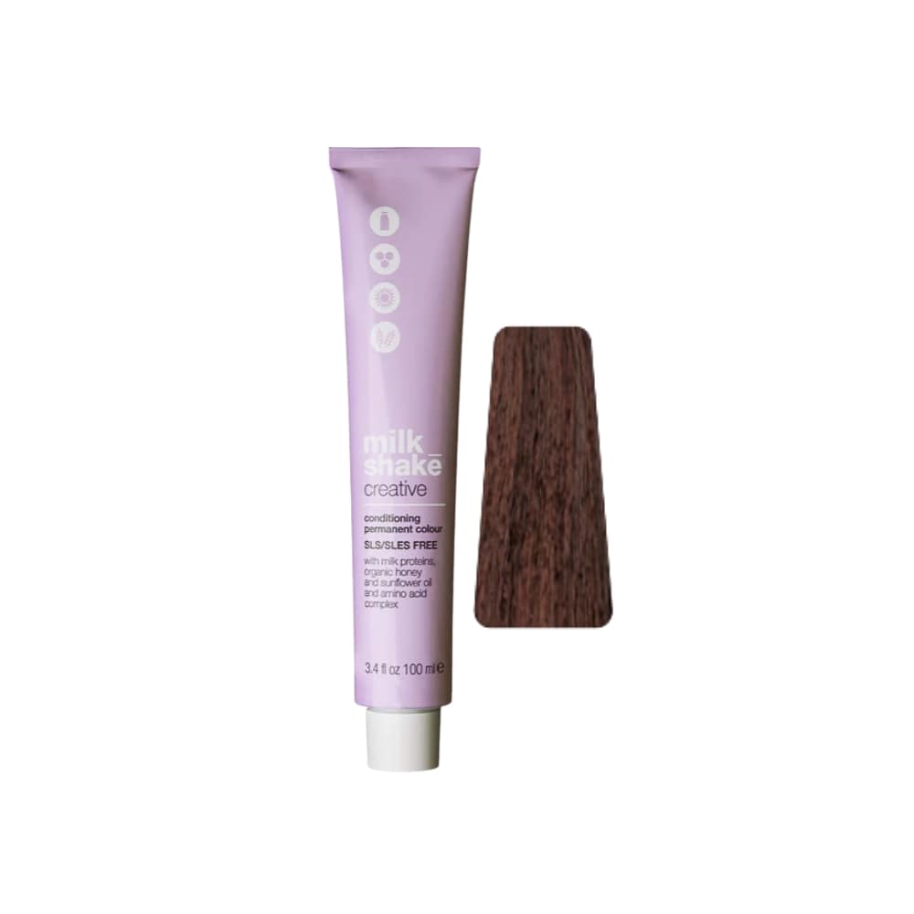 milk_shake Creative Permanent Colour 6CA Copper Ash Dark Blond (6.41) 100 ml tube with swatch