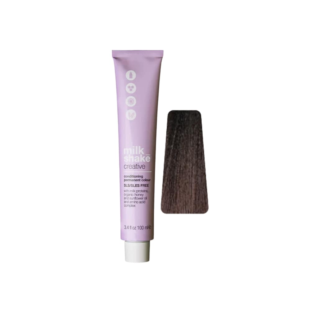 milk_shake Creative Permanent Colour 5BB Intense Moka Light Brown (5.88) 100 ml tube with swatch