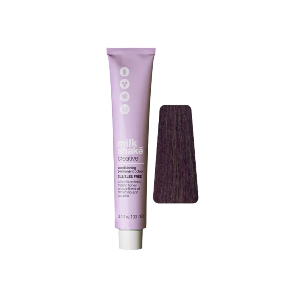 milk_shake Creative Permanent Colour 5BV Moka Violet Light Brown (5.87) 100 ml tube with swatch
