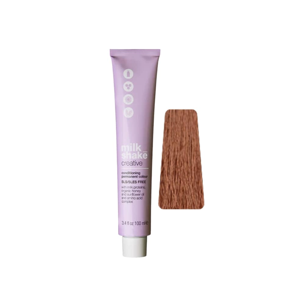 milk_shake Creative Permanent Colour 7BC Moka Copper Medium Blond (7.84) 100 ml tube with swatch