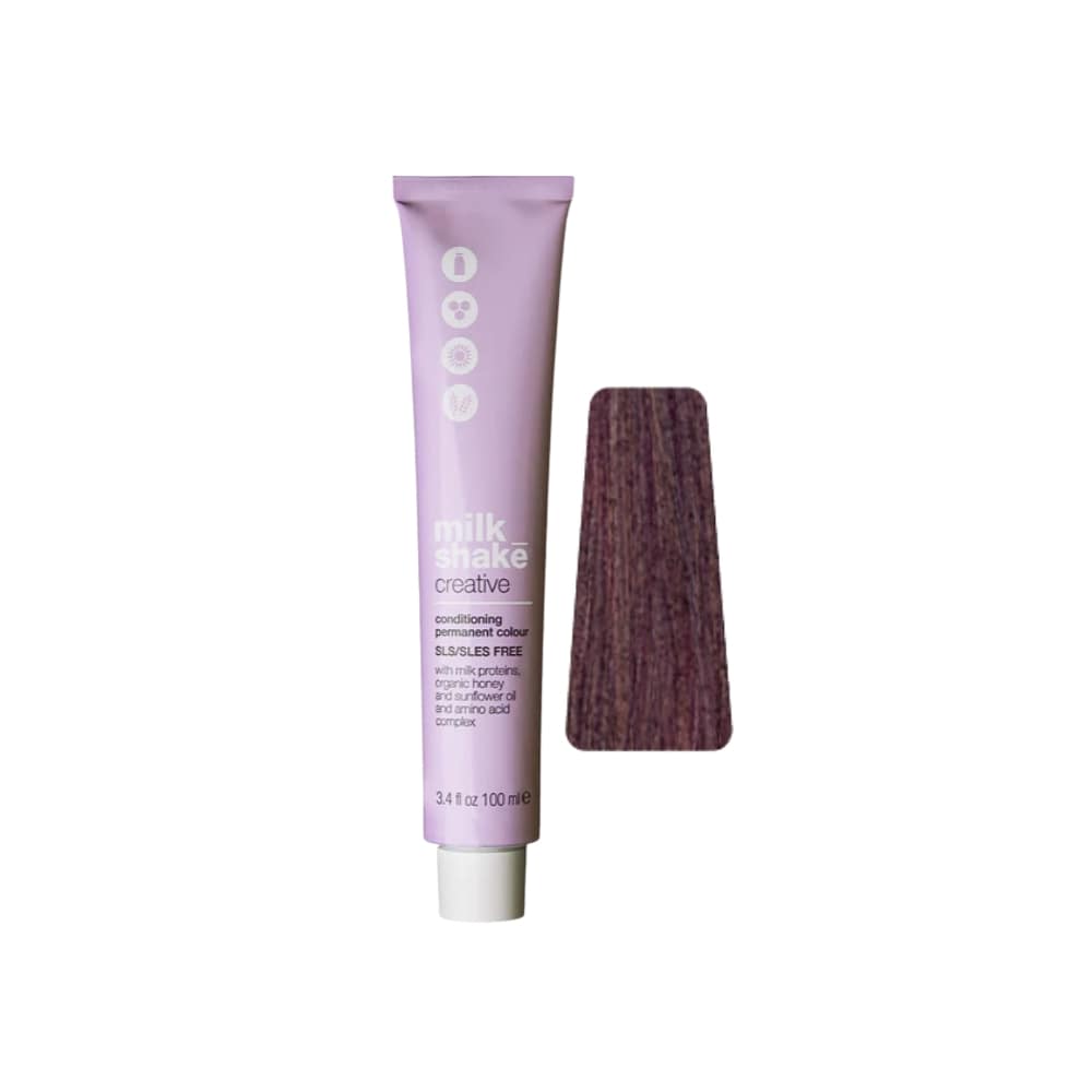milk_shake Creative Permanent Colour 6BV Moka Violet Dark Blond (6.87) 100 ml tube with swatch