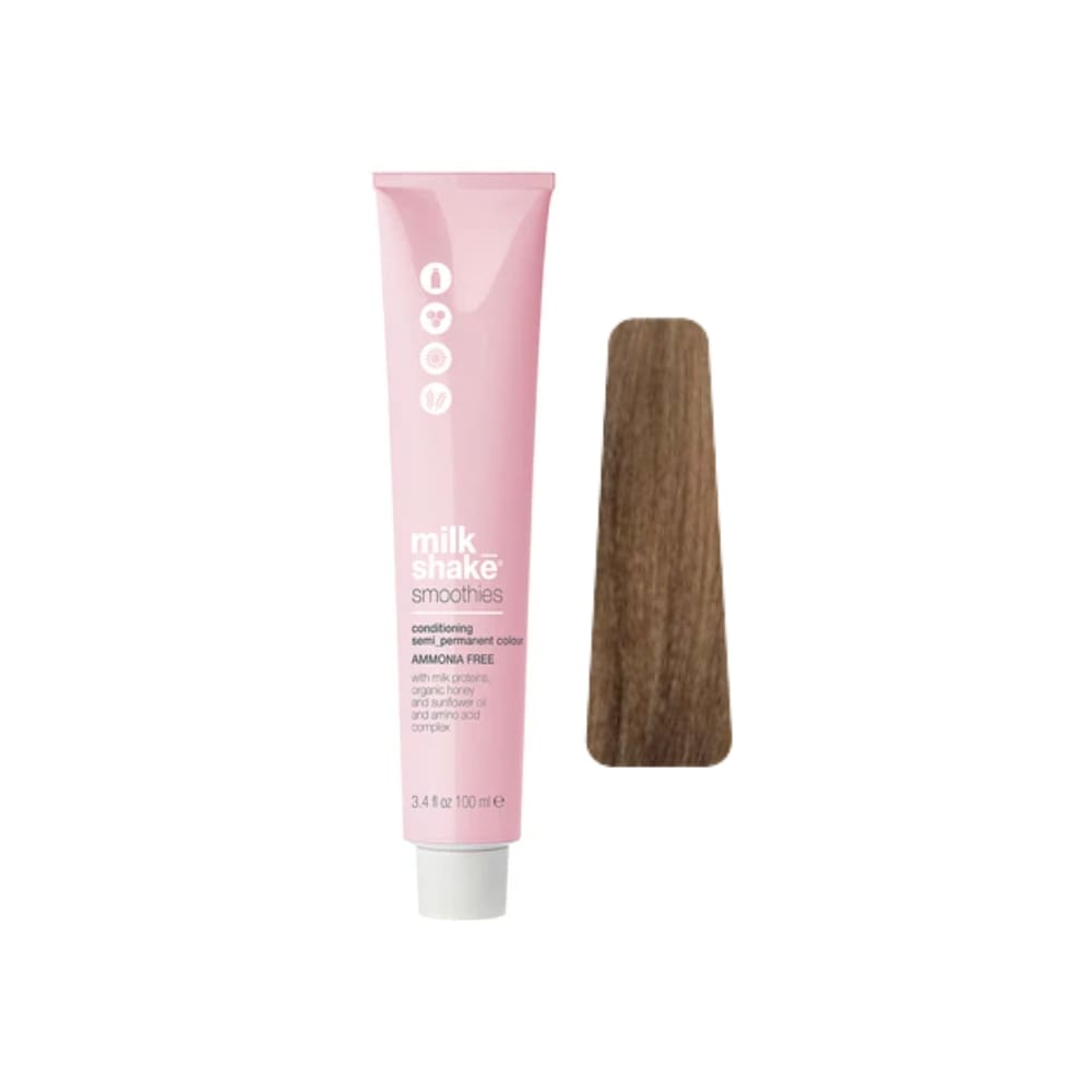 milk_shake Smoothies Semi-Permanent Hair Colour — 6G Golden Dark Blond 100 ml tube and swatch
