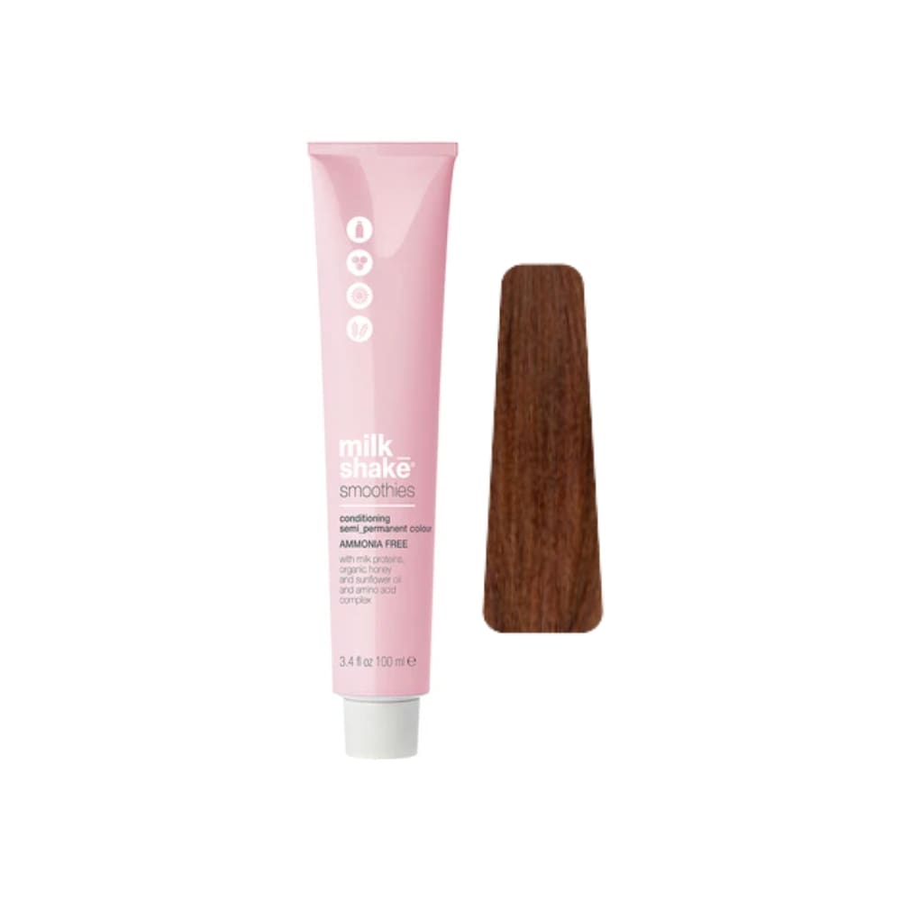milk_shake Smoothies Semi-Permanent Hair Colour — 5C Copper Light Brown 100 ml tube and swatch