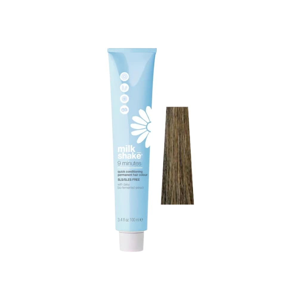 milk_shake 9 Minutes Color — 7A Ash Medium Blond — distributor packshot, plain white background