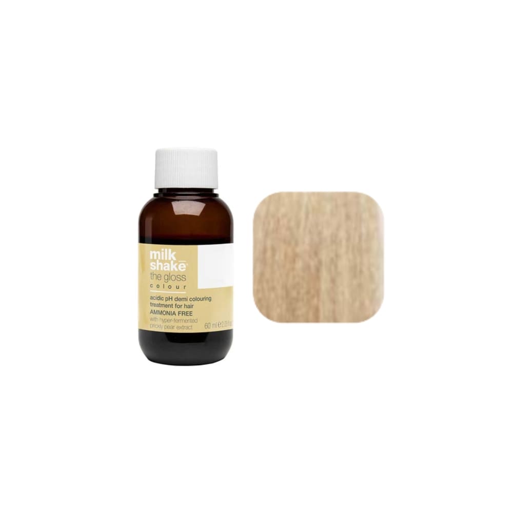 milk_shake The Gloss Colour 9G Golden Very Light Blonde (9.3) 60 ml — bottle and shade swatch, plain white background