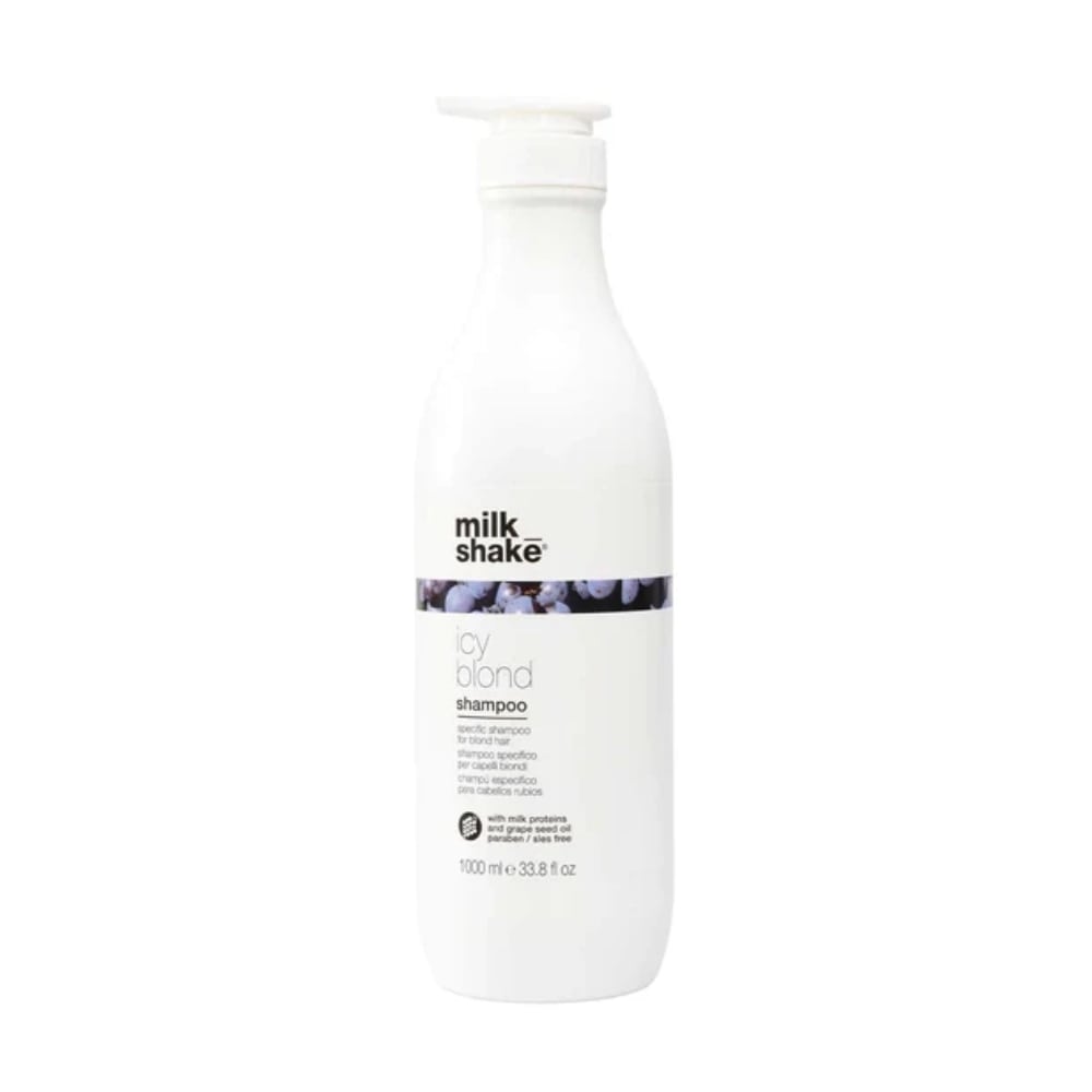 milk_shake Blonde Hair Shampoo & Conditioner Duo — 1 L shampoo component packshot, plain white background