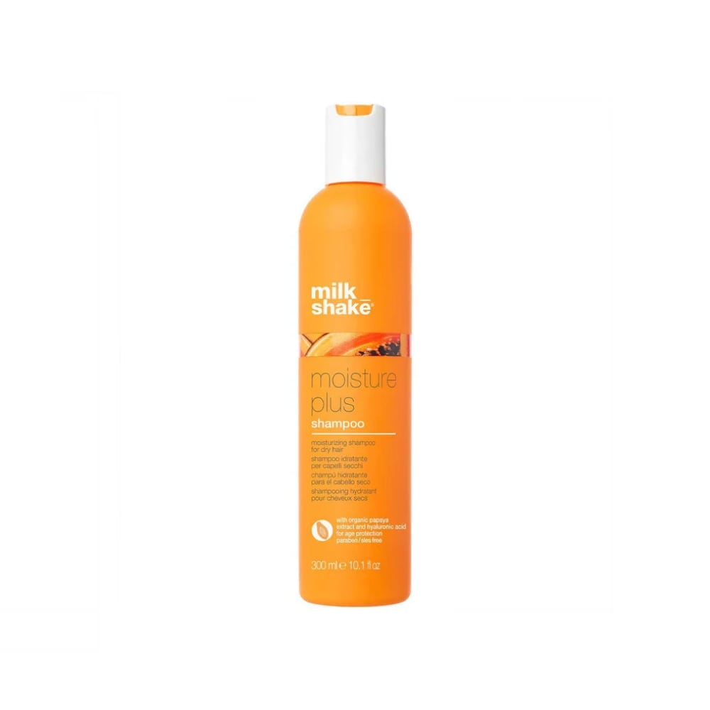 milk_shake Moisture Plus Hydrating Shampoo & Moisturizing Conditioner Duo — 300 ml shampoo component packshot, plain white background