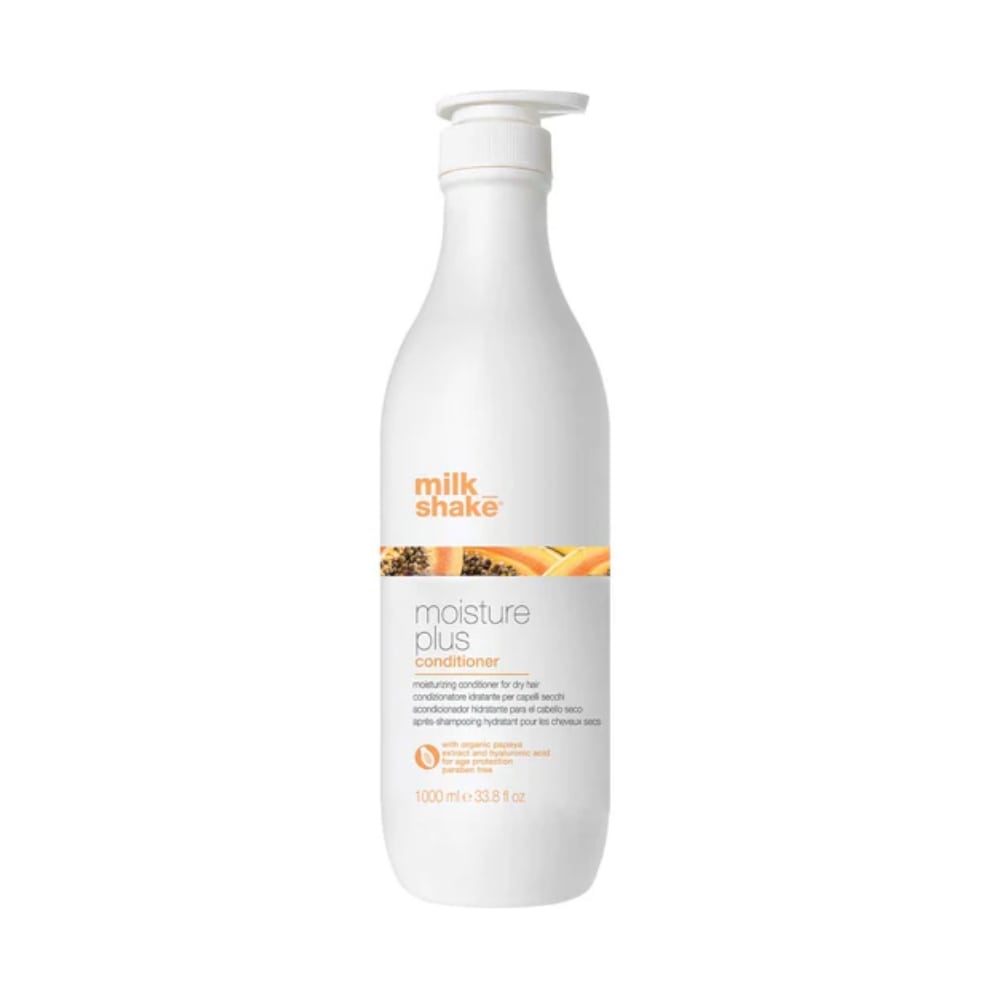 milk_shake Moisture Plus Hydrating Shampoo & Moisturizing Conditioner Duo — 1 L conditioner component packshot, plain white background