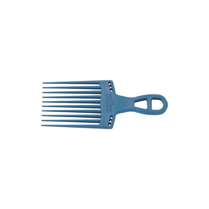 Olivia Garden Curl comb — Curly Hair Splash Pick Comb Blue: wide-tooth pick comb, plain white background