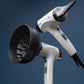Olivia Garden JetHP hair dryer with the deep-bowl diffuser fitted