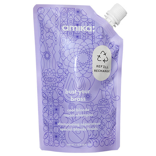 Amika Bust Your Brass – Purple Blonde Strength Repair Shampoo
