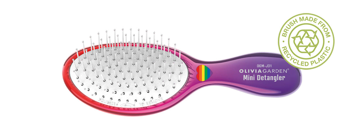 Olivia Garden OG Pride Mini Detangling Brush — product on a plain white background
