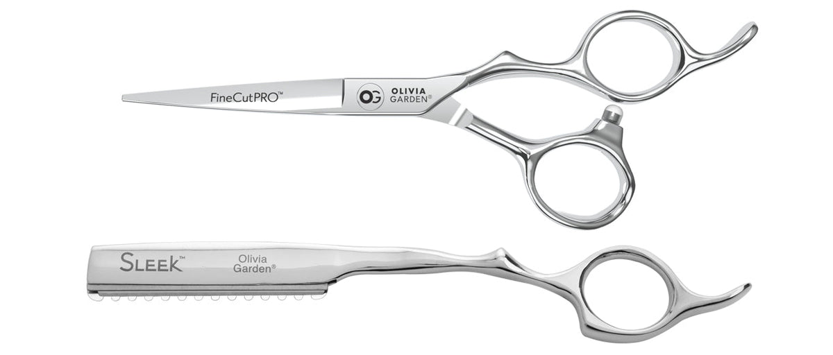 Olivia Garden FineCutPRO Shear & Razor Case Deal — 5.5" / Right-handed, plain white background