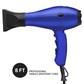Hot Tools Radiant Blue Turbo Ionic Dryer — blue professional salon hair dryer, side view, plain white background