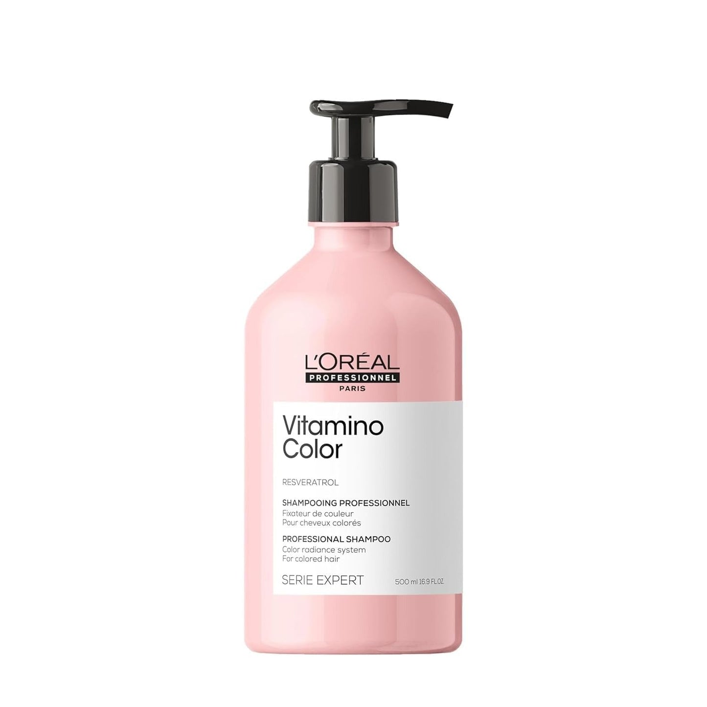 L'Oréal Professionnel Vitamino Color Refill Starter Kit — the 500 ml Vitamino Color professional shampoo pump bottle included in the kit