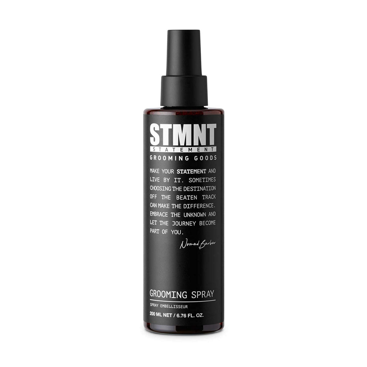 STMNT Grooming Spray 200ml — 200 ml spray bottle, front label, official packshot