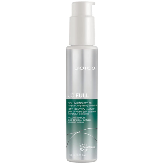 Joico JoiFULL Volumizing Styler — 100 ml pump bottle, front label, plain white background