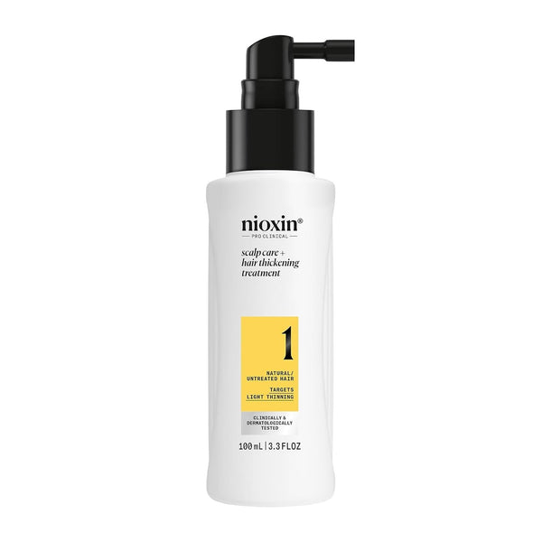 Nioxin System 1 Scalp & Hair Treatment – Leave-In Density Boost for Natural Thinning Hair, 100 ml