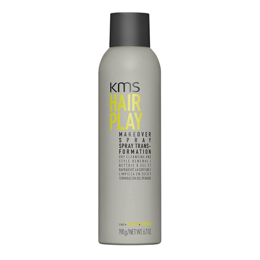 KMS HairPlay Makeover Spray — 250 ml / 190 g (6.7 oz) can, front label, dry cleansing and texture spray
