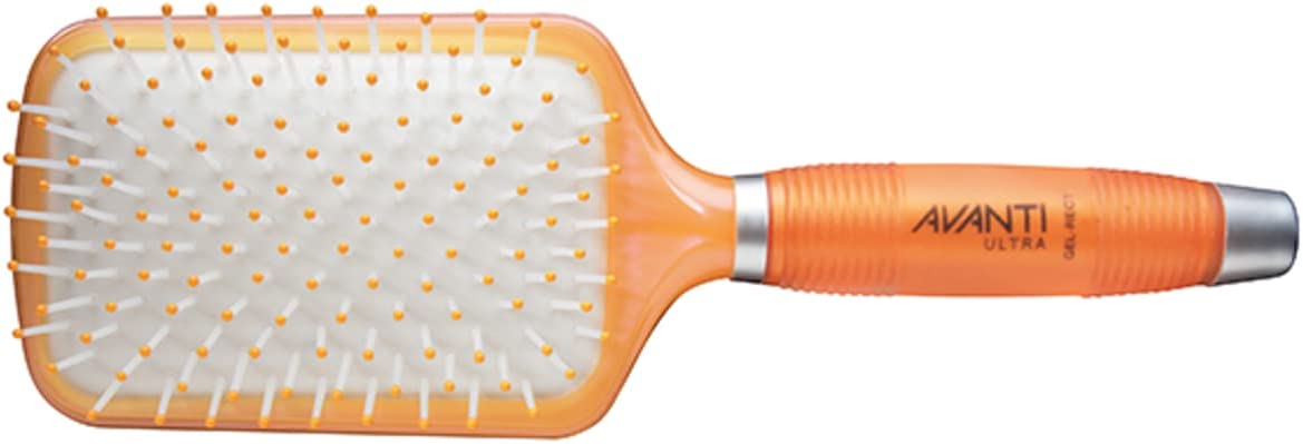 Avanti Ultra Ceramic Brush With Silicone Gel Handle, Paddle Cushion Brush