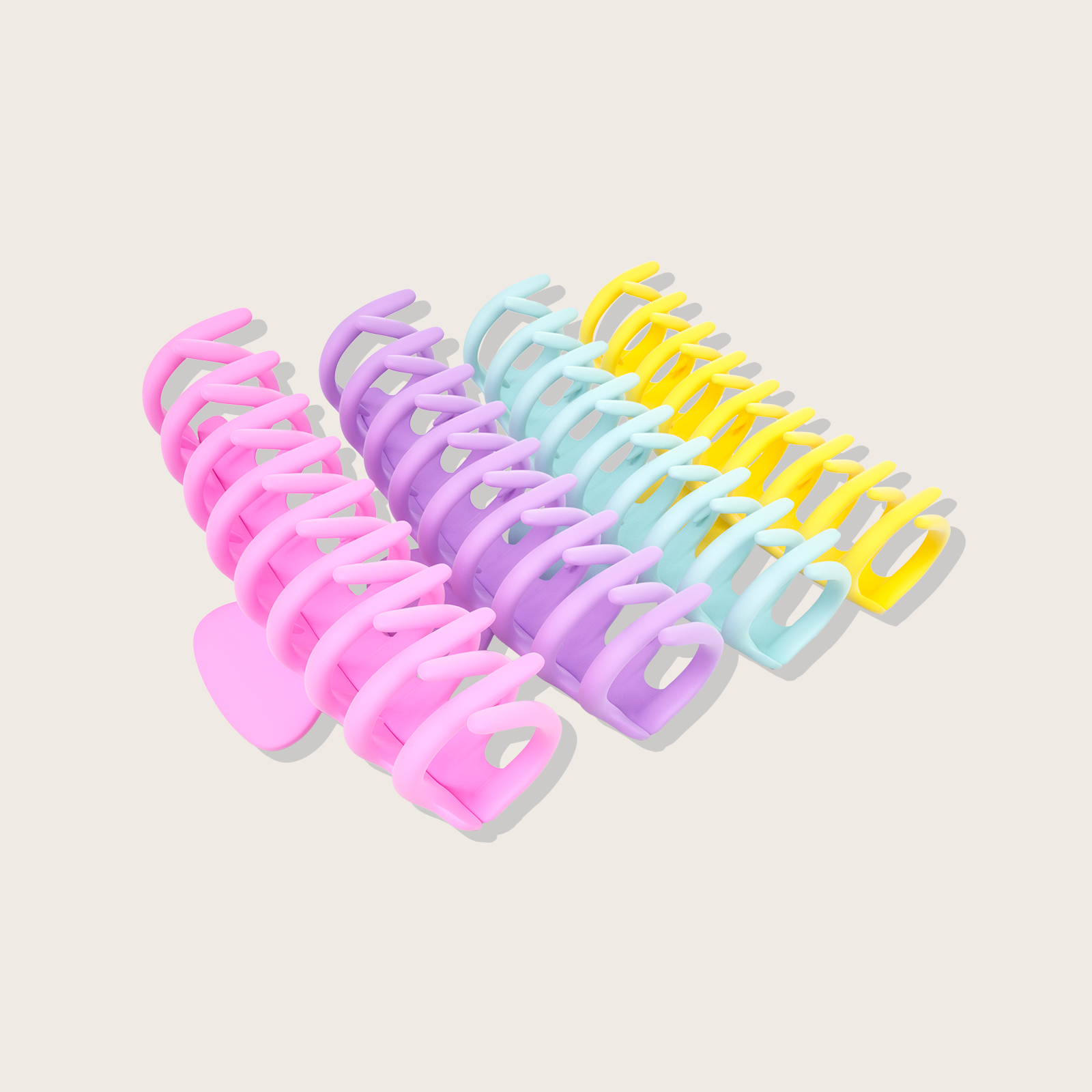 Pinces Claw couleur pastel – 4/pqt