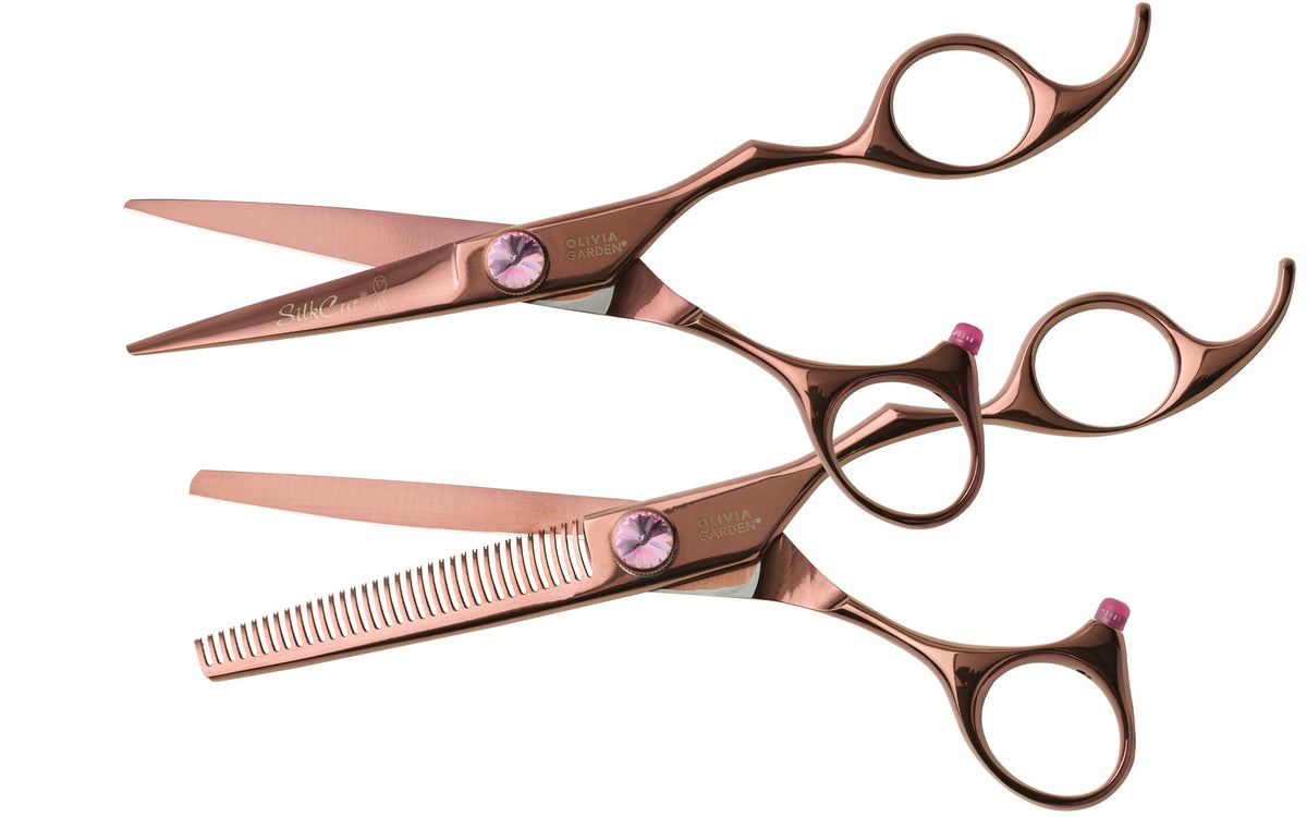 Olivia Garden SilkCut Shear & Thinner Case Deal — 5" / Right-handed, plain white background