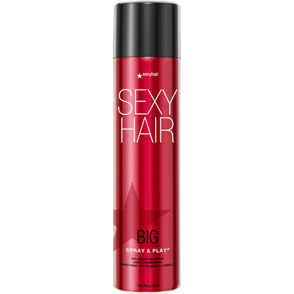SexyHair Big Spray & Play Volumizing Hairspray — 16 oz (455 g) XL red can, front label, plain white background