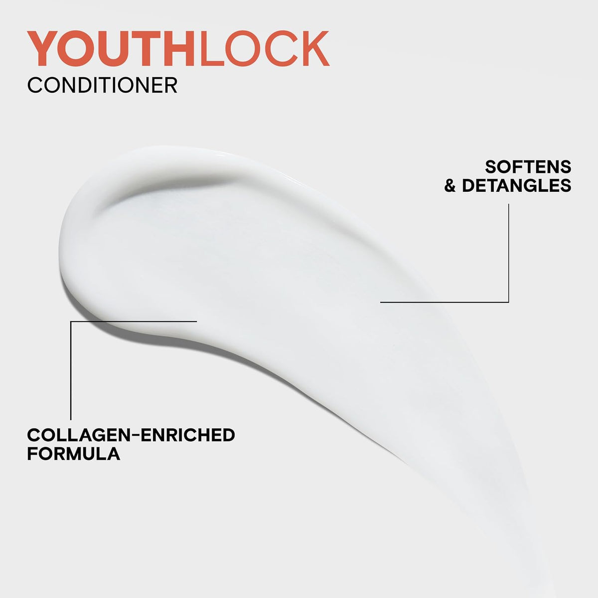 Joico YouthLock Conditioner — collagen-enriched conditioner texture swatch, softens and detangles